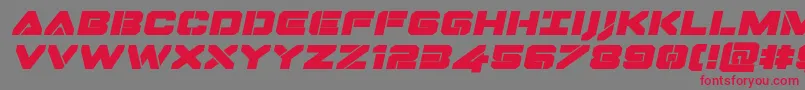 Dominojackexpandital Font – Red Fonts on Gray Background