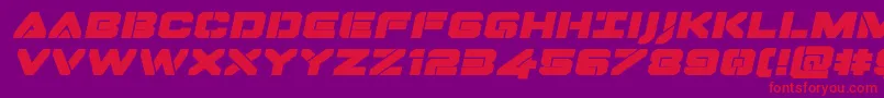 Dominojackexpandital Font – Red Fonts on Purple Background