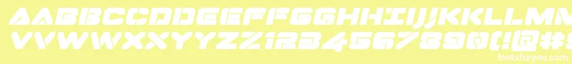 Dominojackexpandital Font – White Fonts on Yellow Background