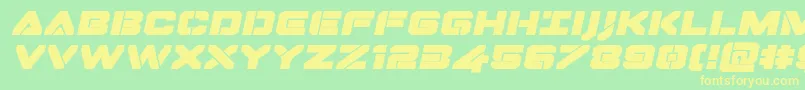 Dominojackexpandital Font – Yellow Fonts on Green Background