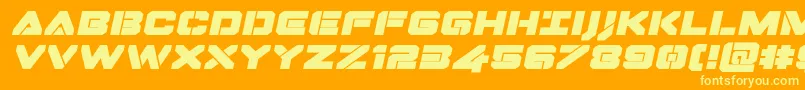 Dominojackexpandital Font – Yellow Fonts on Orange Background