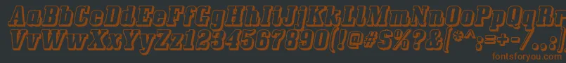 Шрифт Bullpen ffy – коричневые шрифты на чёрном фоне