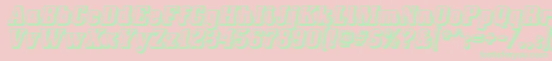 Bullpen ffy Font – Green Fonts on Pink Background