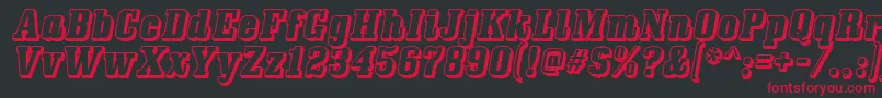 Bullpen ffy Font – Red Fonts on Black Background