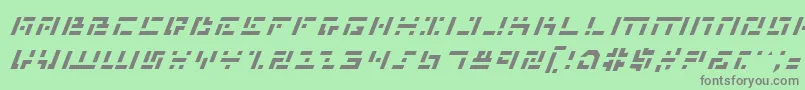 MissileManItalic Font – Gray Fonts on Green Background