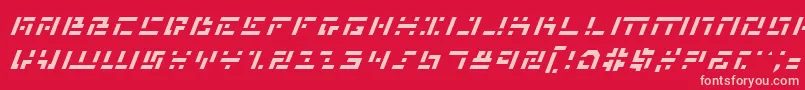 MissileManItalic Font – Pink Fonts on Red Background