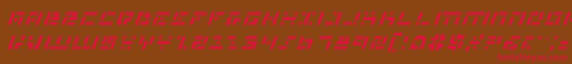 MissileManItalic Font – Red Fonts on Brown Background