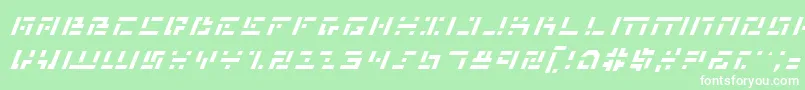 MissileManItalic Font – White Fonts on Green Background