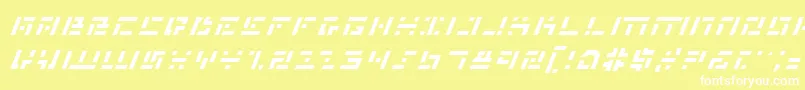 MissileManItalic Font – White Fonts on Yellow Background