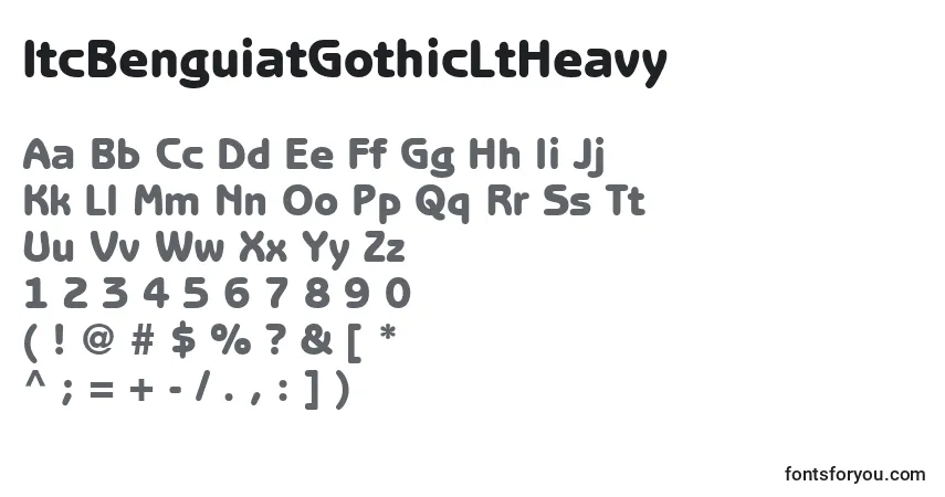Czcionka ItcBenguiatGothicLtHeavy – alfabet, cyfry, specjalne znaki