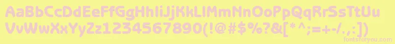 ItcBenguiatGothicLtHeavy Font – Pink Fonts on Yellow Background