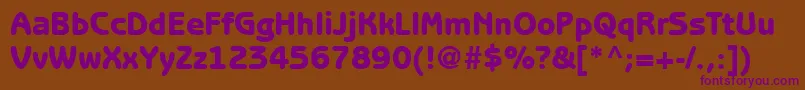 ItcBenguiatGothicLtHeavy Font – Purple Fonts on Brown Background