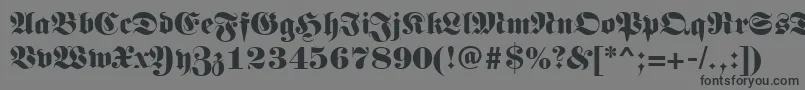 Germanregular-fontti – mustat fontit harmaalla taustalla