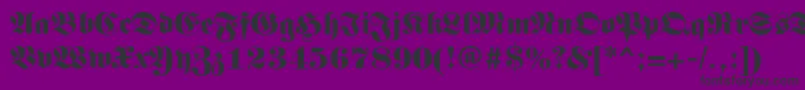 Germanregular-fontti – mustat fontit violetilla taustalla