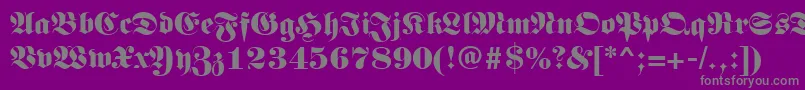 Germanregular Font – Gray Fonts on Purple Background