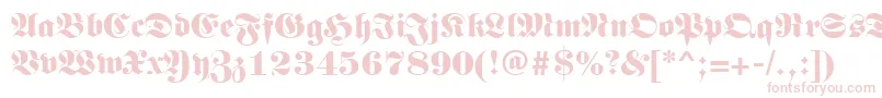 Germanregular Font – Pink Fonts on White Background