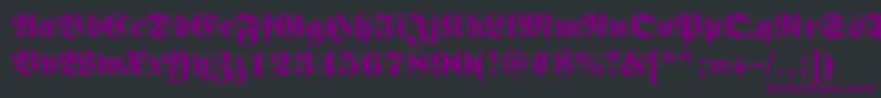 Шрифт Germanregular – фиолетовые шрифты на чёрном фоне