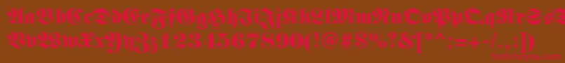 Шрифт Germanregular – красные шрифты на коричневом фоне