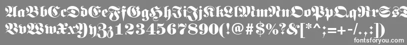 フォントGermanregular – 灰色の背景に白い文字