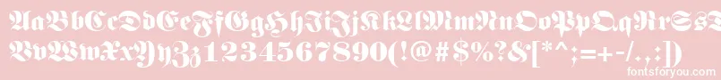 Germanregular Font – White Fonts on Pink Background