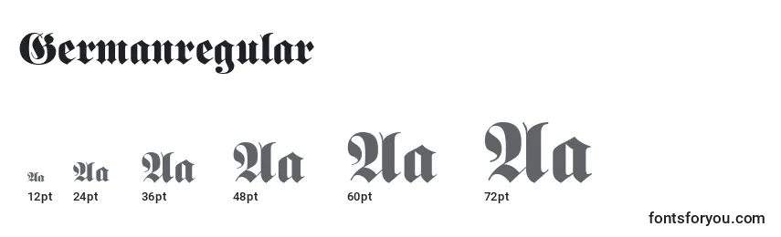 Germanregular Font Sizes