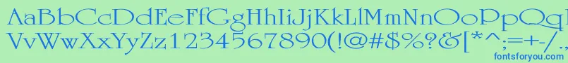 UniversityEx Font – Blue Fonts on Green Background