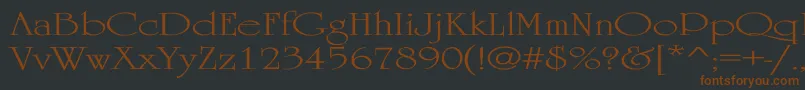 UniversityEx-fontti – ruskeat fontit mustalla taustalla
