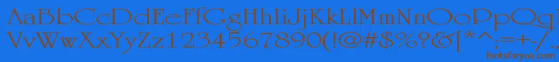 UniversityEx Font – Brown Fonts on Blue Background