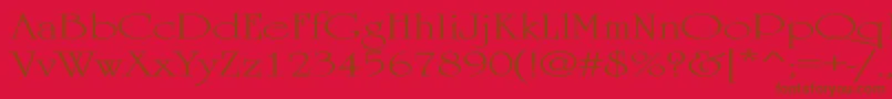 UniversityEx Font – Brown Fonts on Red Background