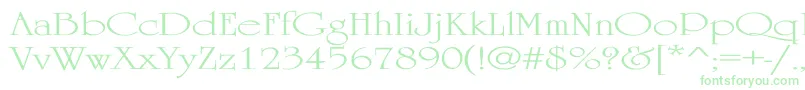 UniversityEx Font – Green Fonts on White Background