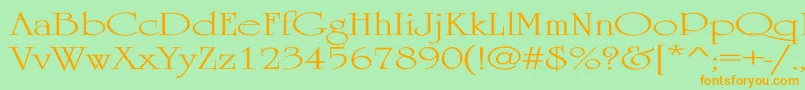 UniversityEx Font – Orange Fonts on Green Background