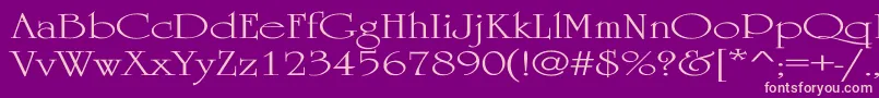 UniversityEx Font – Pink Fonts on Purple Background