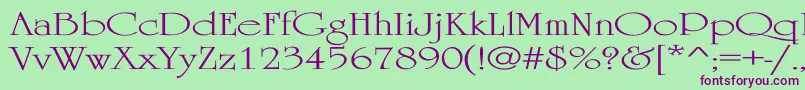 UniversityEx Font – Purple Fonts on Green Background