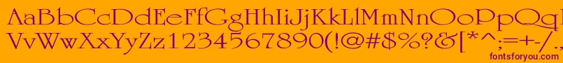 UniversityEx Font – Purple Fonts on Orange Background