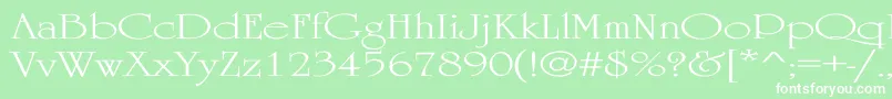 UniversityEx Font – White Fonts on Green Background