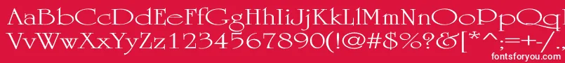 UniversityEx Font – White Fonts on Red Background
