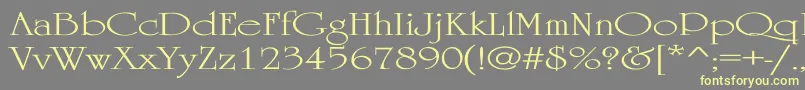UniversityEx Font – Yellow Fonts on Gray Background