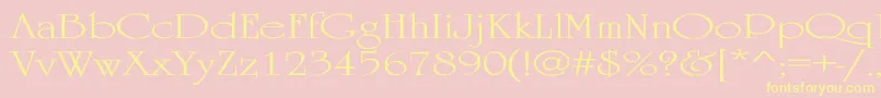 UniversityEx Font – Yellow Fonts on Pink Background