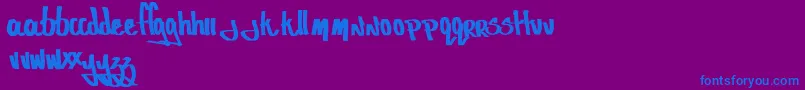 Viandefumee Font – Blue Fonts on Purple Background