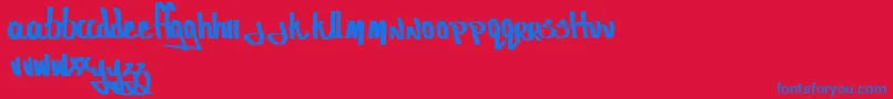 Viandefumee Font – Blue Fonts on Red Background