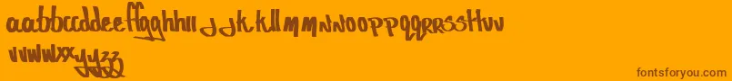 Viandefumee Font – Brown Fonts on Orange Background
