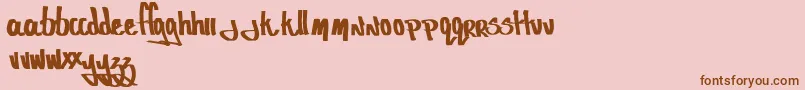 More about Viandefumee Font Viandefumee Font – Brown Fonts on Pink Background
