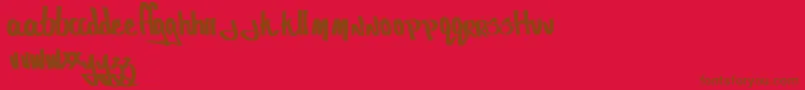 Viandefumee Font – Brown Fonts on Red Background