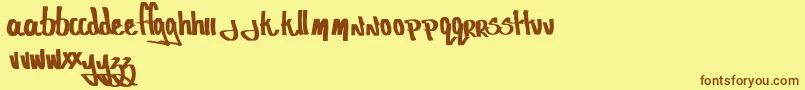 Viandefumee Font – Brown Fonts on Yellow Background