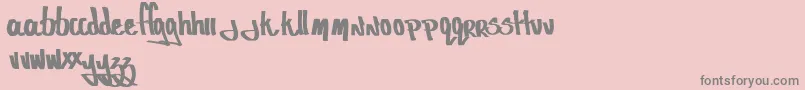 Viandefumee Font – Gray Fonts on Pink Background