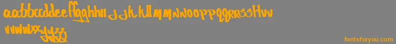 Viandefumee Font – Orange Fonts on Gray Background