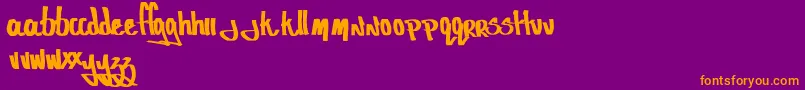 Viandefumee Font – Orange Fonts on Purple Background