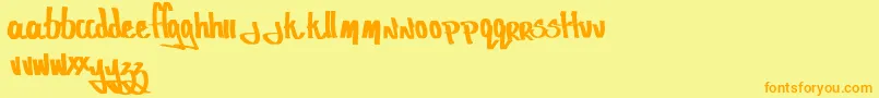 Viandefumee Font – Orange Fonts on Yellow Background