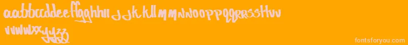 Viandefumee Font – Pink Fonts on Orange Background