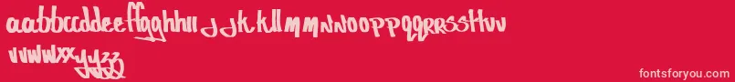 Viandefumee Font – Pink Fonts on Red Background